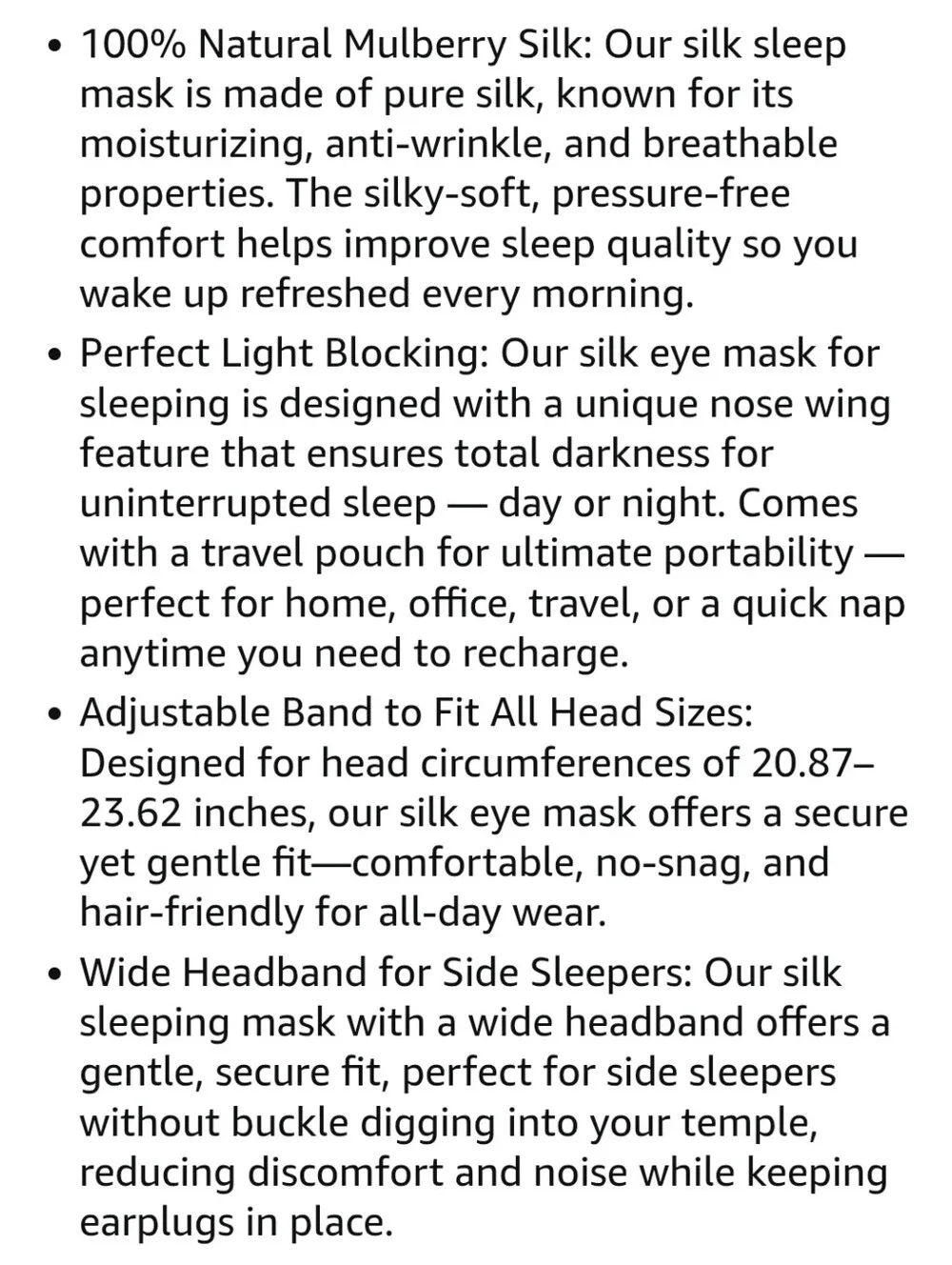 Litbear NWT 100% Mulberry Silk Eye Mask For Side Sleepers Blackout In Pink